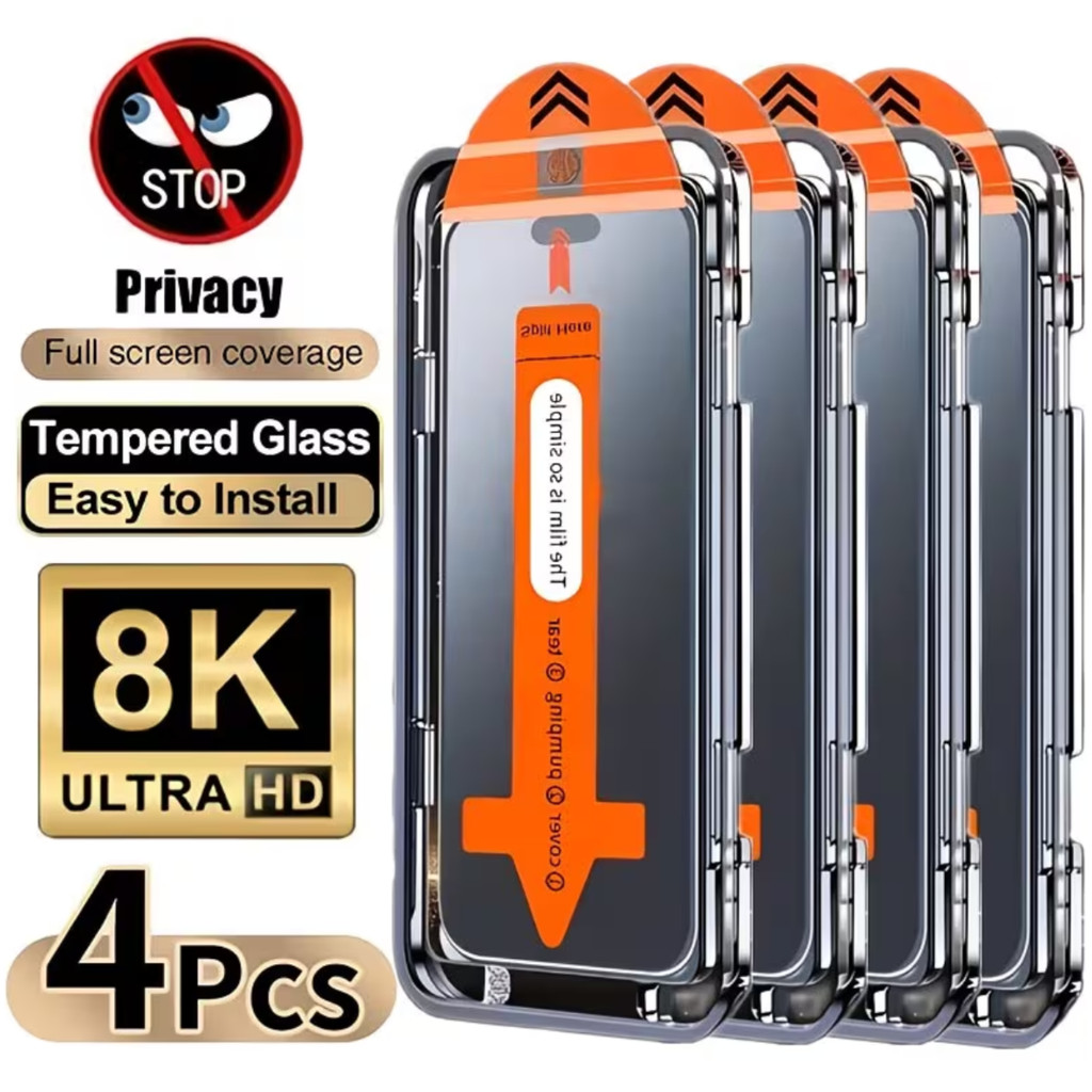 Filme De Vidro Temperado Anti-Espião HD 8K Para Samsung A07 A17 A06 A16 A56 A36 A35 A55 A15 A54 A15 UYI