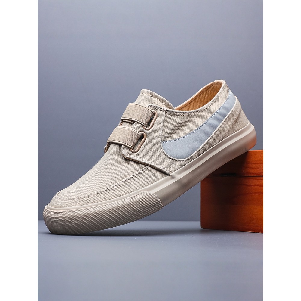 2026 novo estilo sapatos masculinos verão respirável sapatos de lona sapatos casuais masculinos deslizamento-em tênis pr