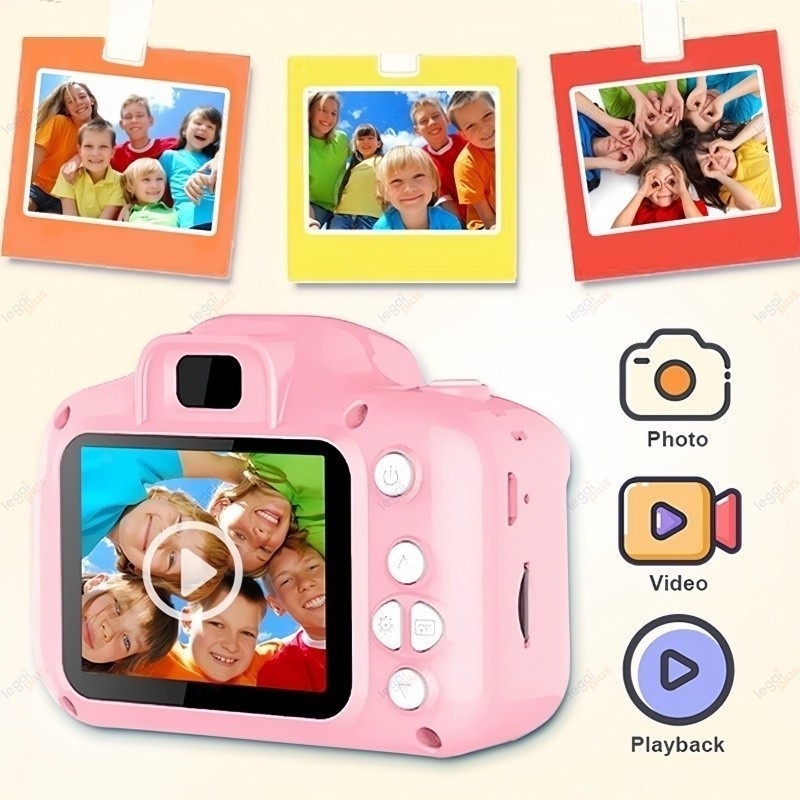 Câmera Infantil Mini Recarregável com Capa Protetora, Alta Definição, Função de Jogos, Tirar Fotos e Gravar Vídeos — imagem 2 de 2