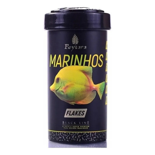 Ração Para Peixes Marinhos Poytara Super Premium Flocos 30g