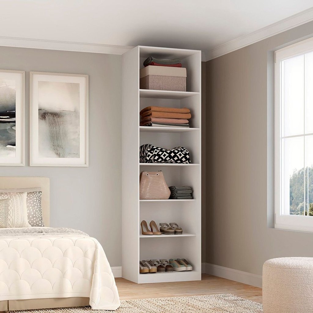 Closet Modulado sem Portas sem Gavetas 90cm 100% MDF Altezza Branco