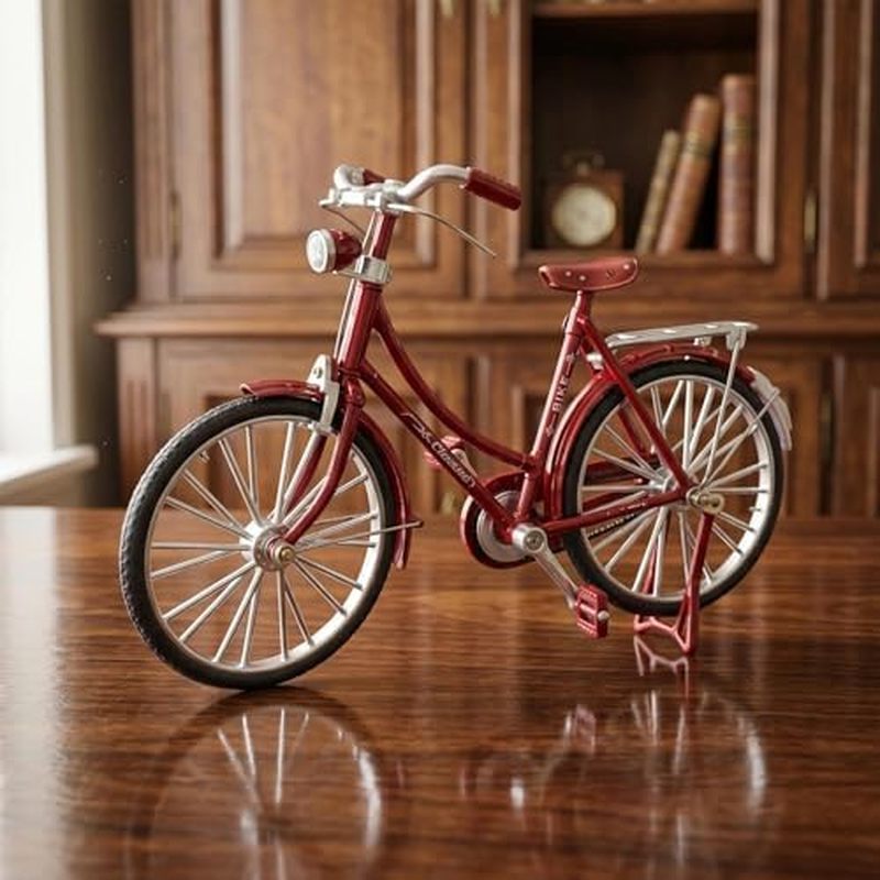 Decoração De Estante De Bicicleta Em Liga Miniatura , Casa De Arte Metal & amp ; Ornamento De Escritório , Acessórios De