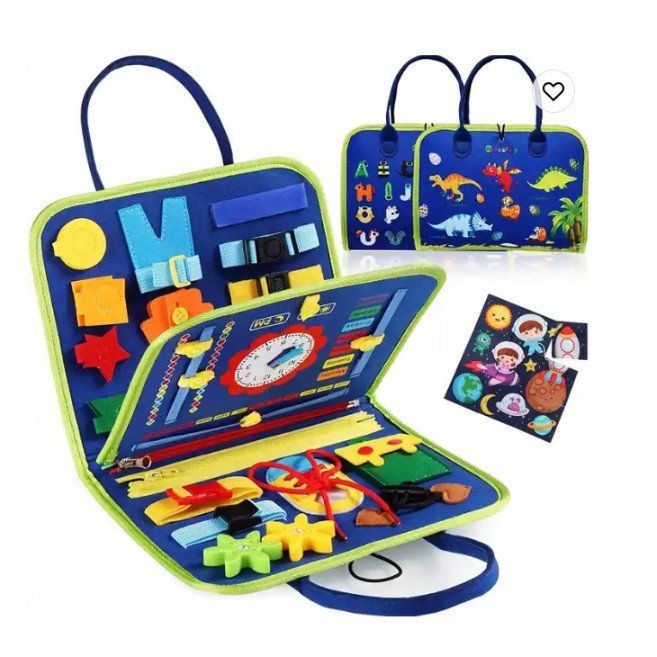 Brinquedos Maleta Sensoriais Básicos De Habilidades De Vida Para Toddlers Montessori Busy Board