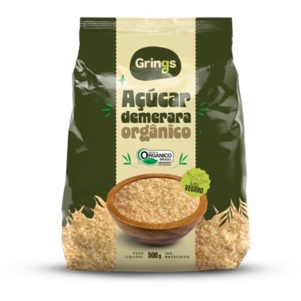 ACUCAR DEMERARA ORGANICO 500G GRINGS