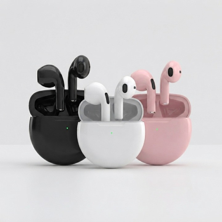 Fone de Ouvido Sem Fio Air Pro 6 Bluetooth 5.0 TWS com Estojo de Recarga Máquinas