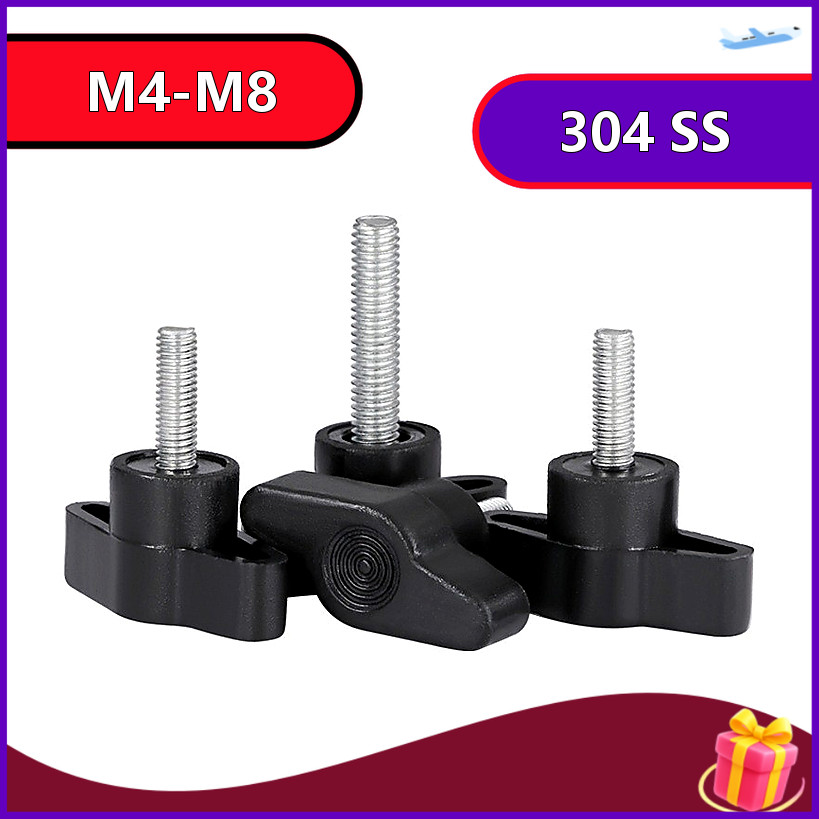 [2-5pcs] Parafuso manípulo T Aço inox 304 M4-M8 resistente à ferrugem [WDY-MB2]