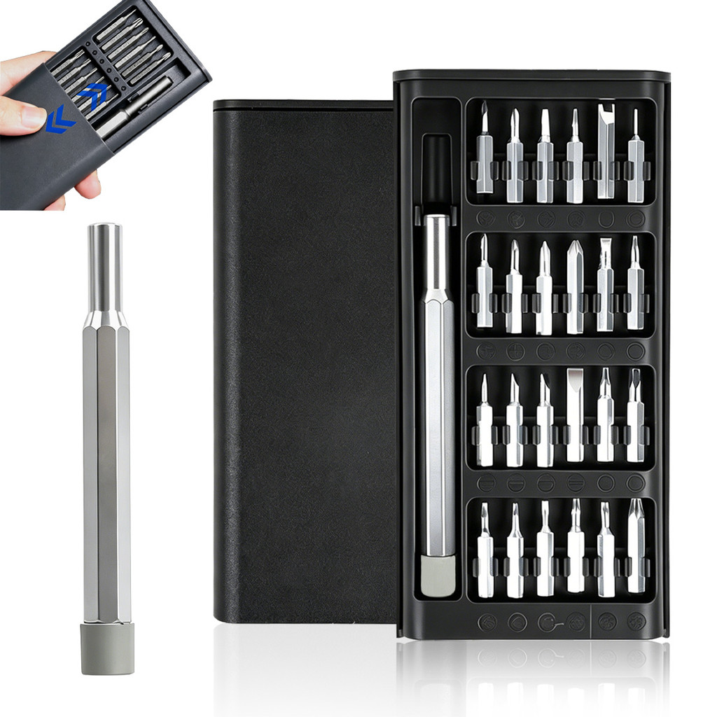 Kit 24 em 1 Ferramentas de Precisão com Chaves Magnéticas | Para Notebook, Tablet,Relógio,Câmera,Drone e Eletrônicos