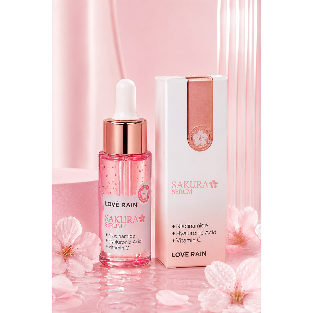 SAKURA Serum Essence Encolher Poros Rejuvenescimento Da Pele Clareador Hidratante 30ml