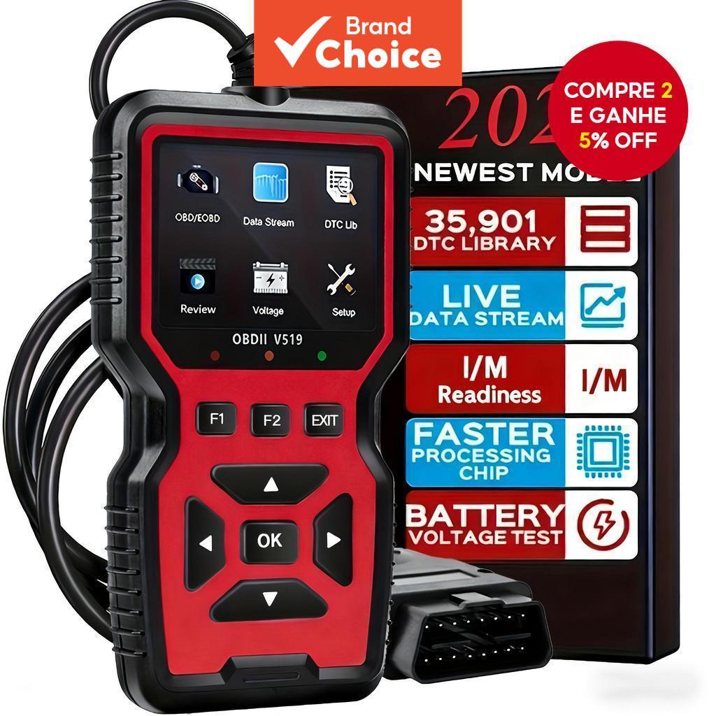 Leitor De Código De Scanner OBD2 Profissional Ferramenta De Diagnóstico Automotivo Ler E Limpar Códigos De Falha Do Moto