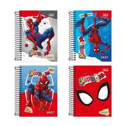 Agenda espiral diária Homem-Aranha 2027 Tilibra