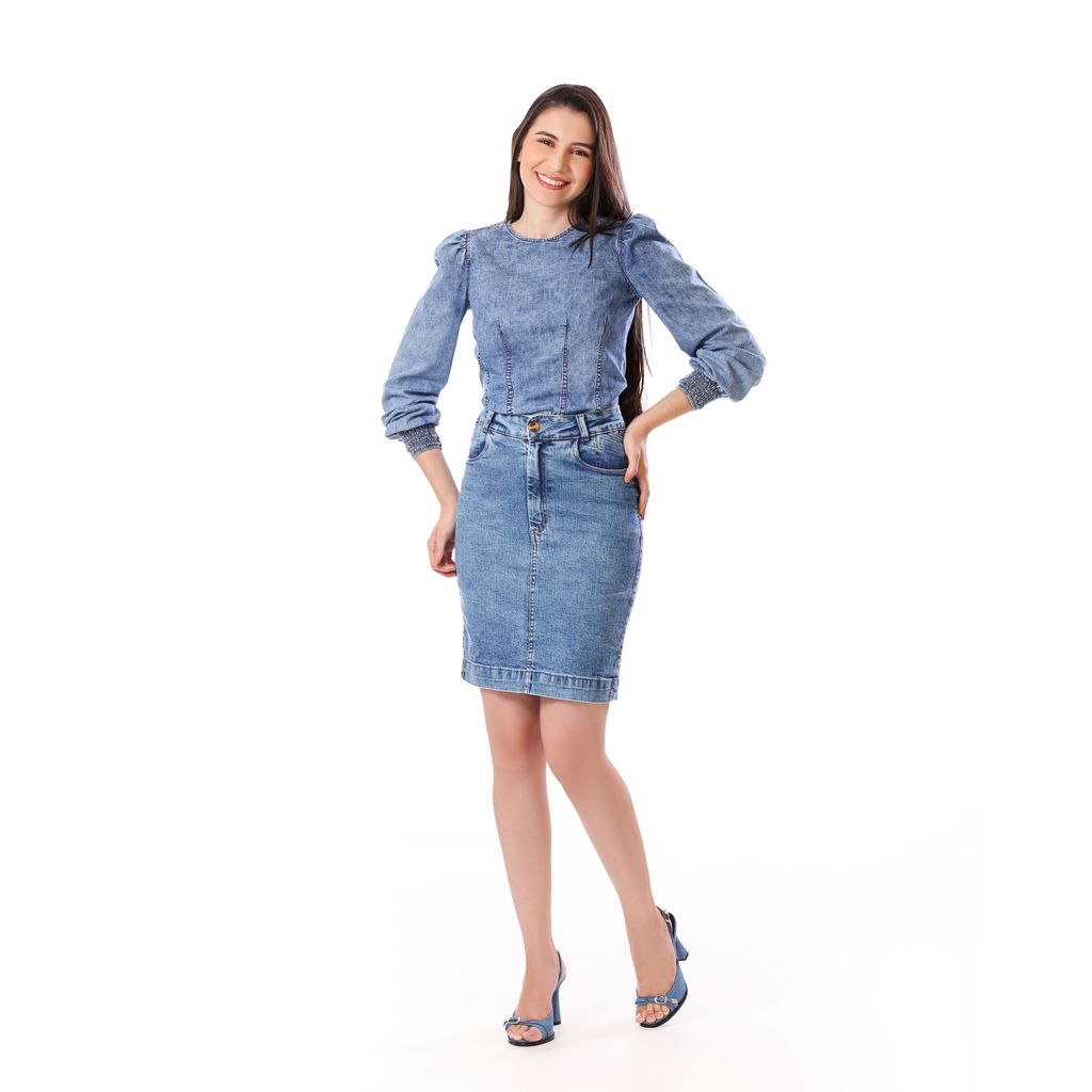 SAIA VECCHI JEANS MODA EVANGÉLICA EXCLUSIVA (250164) SAIA JEANS 55CM