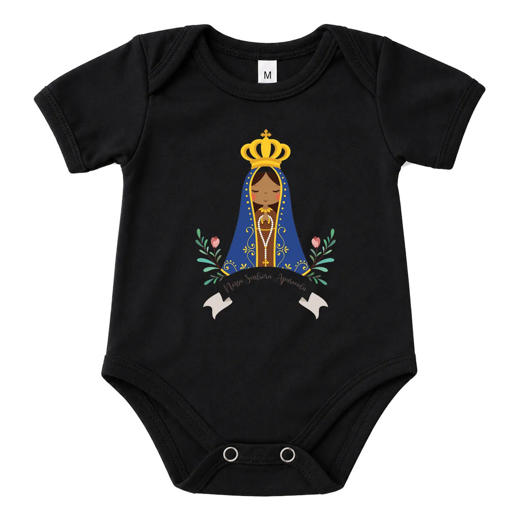 Body Bebê Nossa Senhora Aparecida Proteção E Fé