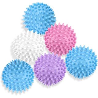 Pacote com 6 Bolas de Lavanderia para Secadora, Bolas Reutilizáveis para Lavanderia, Pacotes de Pellets Plásticos para A