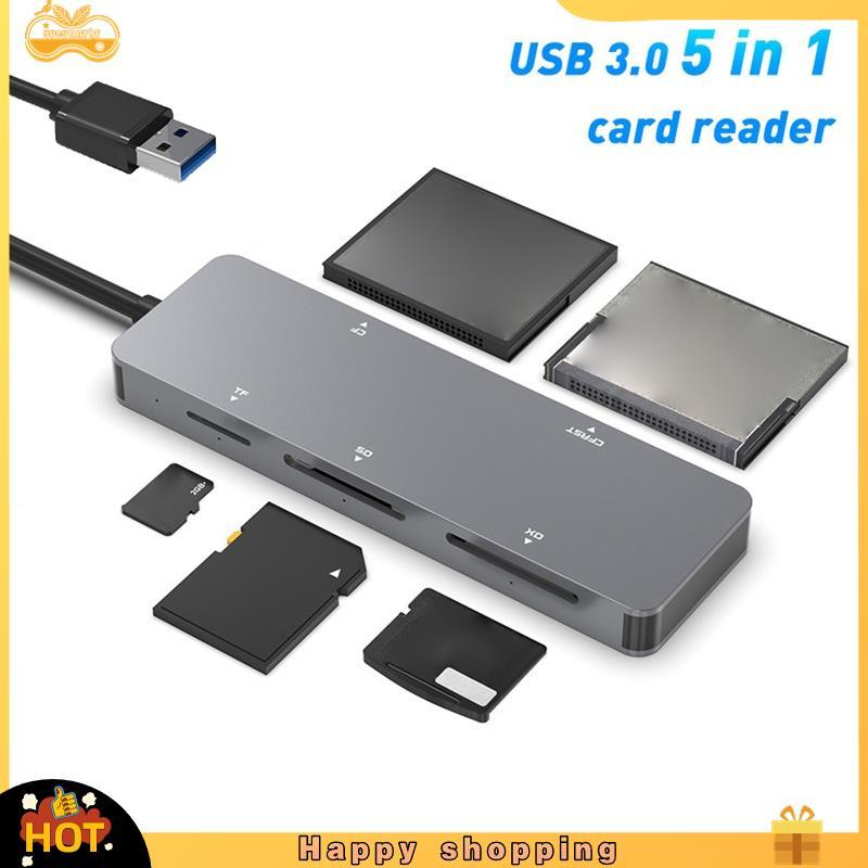 jellyfish5 Leitor De Cartão SD USB De Computador CFast/CF/XD/TF 5 Em 1 5 Gbps Para Acessórios De Laptop PC