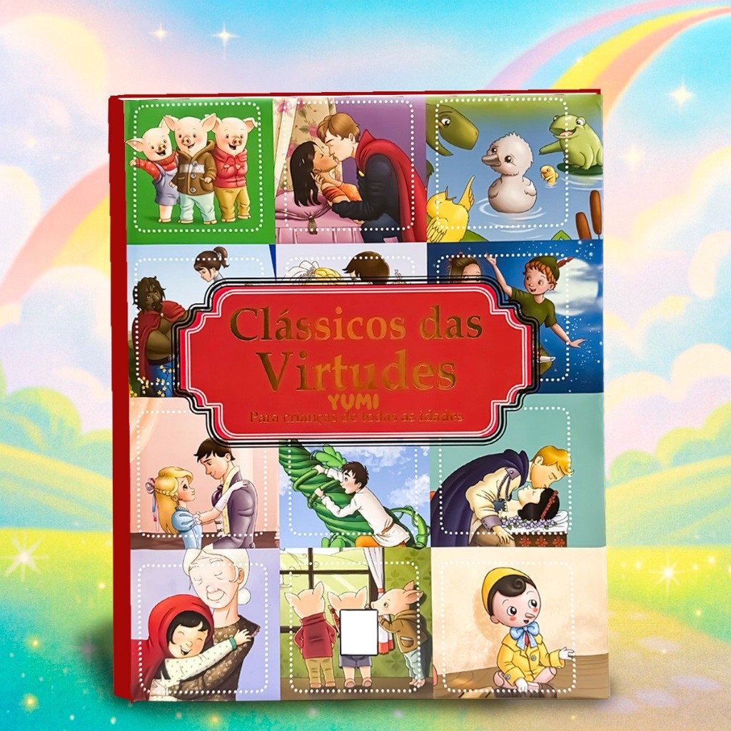 Livro de Histórias Infantil Clássicos das Virtudes - Contos De Fadas, Contos Clá