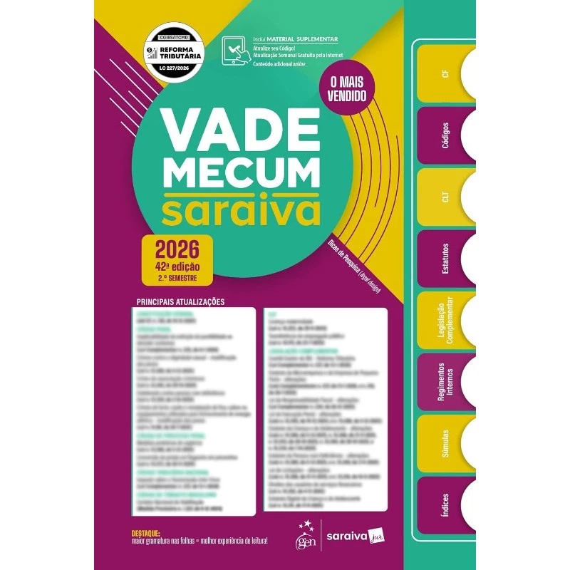 Vade Mecum Saraiva Tradicional - 42 Edicao 2026