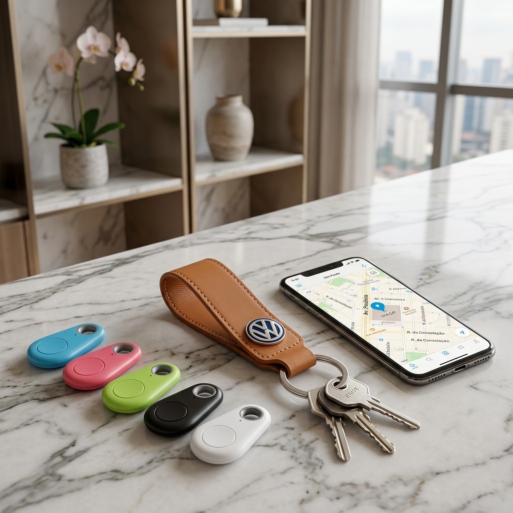 Localizador de Bagagem Mala Viagem Mini Rastreador Bluetooth Chaveiro