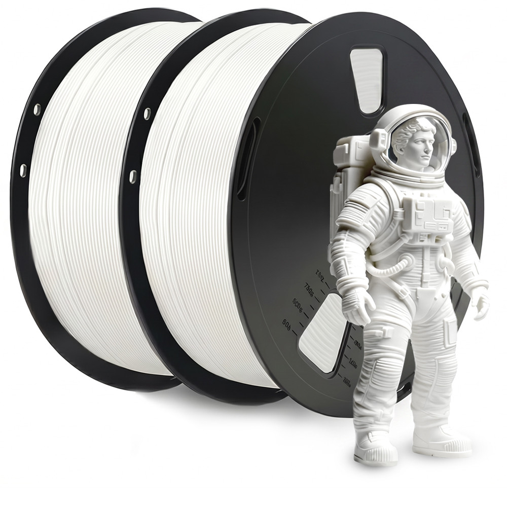 Filamento 3d Impressão Pla 2kg 1.75mm Obbg Resistente Branco