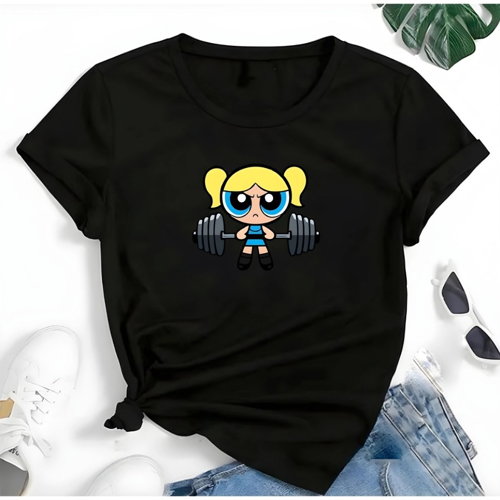 Blusa T-shirt Linda Camiseta Feminina Lindinha Meninas Super Poderosas Academia Gym Camisa