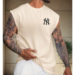 Regata Oversized New Estampada Cores Ny Masculina Streetwear