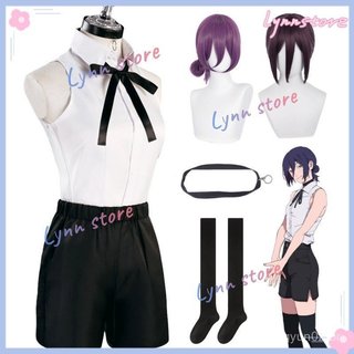 REZE Fantasia de Cosplay e Peruca, Roupas de Anime Chainsaw Man, Traje de Festa Bomb Girl 51PE
