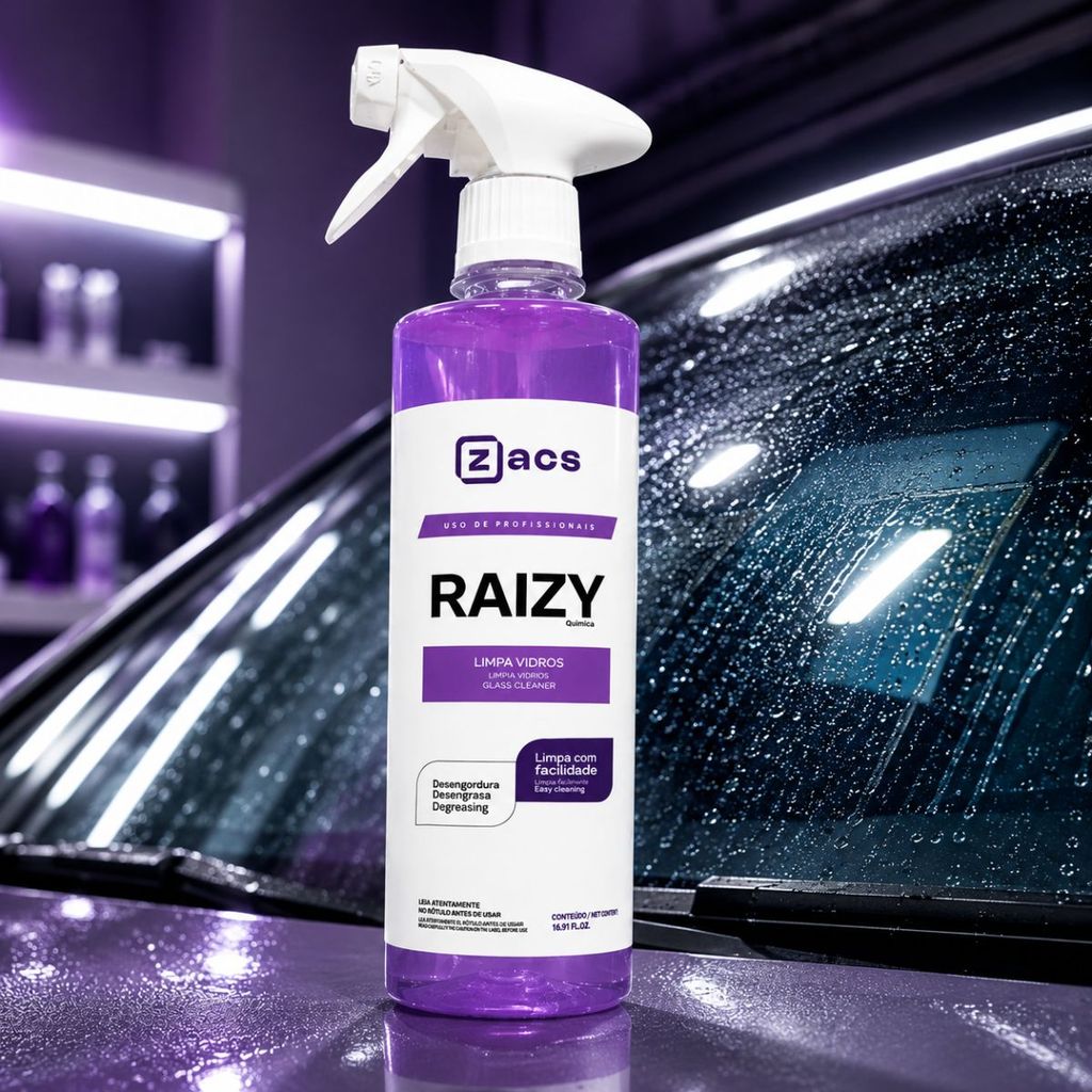 Limpa Vidros Zacs Raizy 500ml Automotivo Para Para-brisa