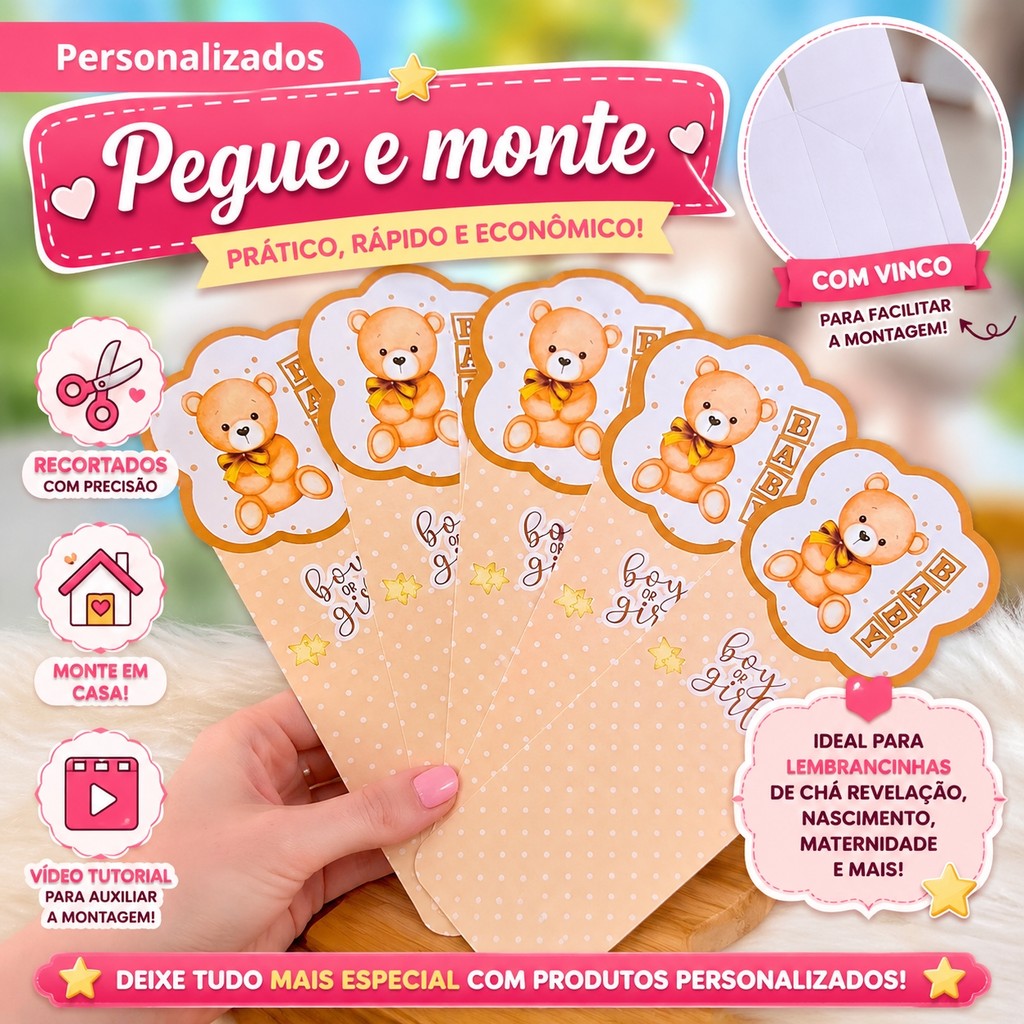 Até 60 Porta Bis duplo SEREIA BABY Cute Fofinha - Lembrancinha de festa infantil - PEGUE E MONTE — imagem 2 de 2