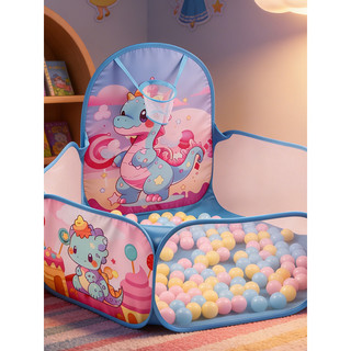 Tenda infantil de desenho animado, brinquedos para áreas internas e externas, piscina de bolinhas do oceano, jogo de bol
