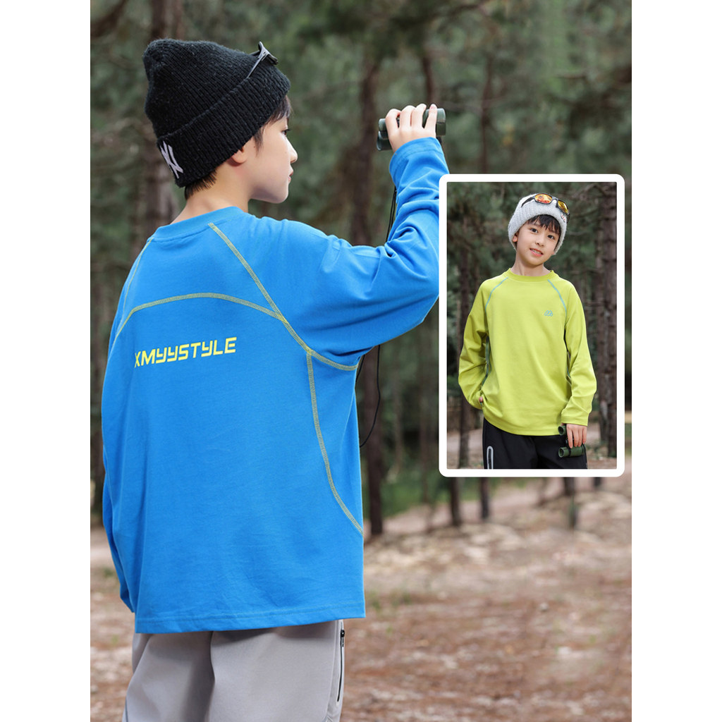 Crianças roupas infantis meninos camiseta de manga comprida de secagem rápida esportes ao ar livre roupas de primavera 2
