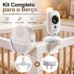 Kit Suporte Berço Aparelho Ruido Branco + Suporte Baba Eletronica Universal Bebe Infantil