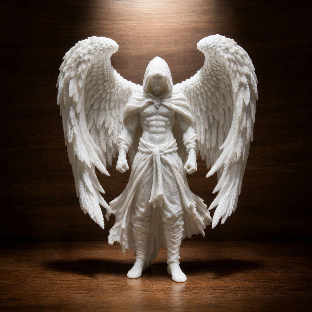 Estatueta De Anjo , Decorações Impressas Em 3D , Estátua Com Asas , Estatuetas Decorativas Criativas De Artesanato DIY