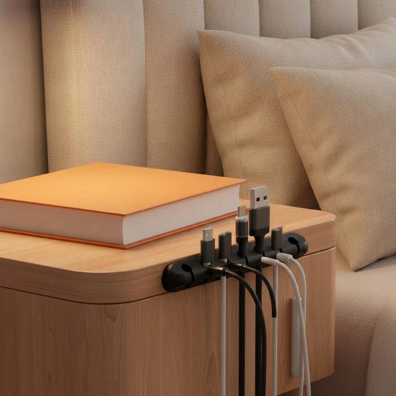 Organizador De Fio De Silicone , Clipes Autoadesivos De Gerenciamento De Cabo , Enrolador USB Reutilizável Para Carro De