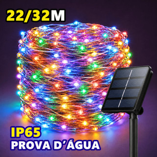 Fio De Fada Solar 22M/32M 300 LED 8 Modos À Prova D'água Ao Ar Livre Para Decoração De Casa E Festa De Natal