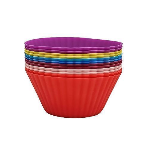 Forma silicone sortida cupcake muffin 12 peças diâmetro 7cm altura 4cm profundidade 3cm TOP RIO