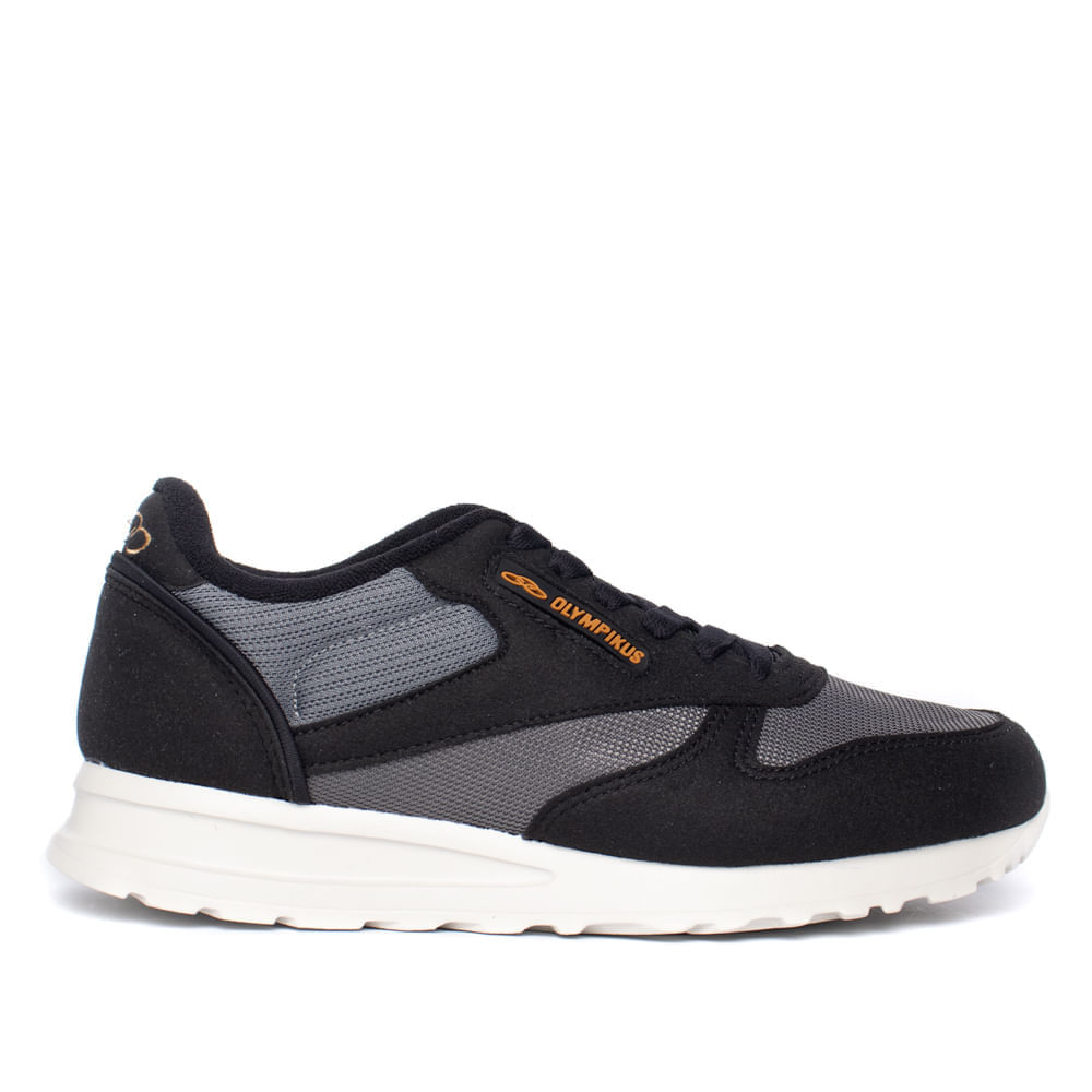 Tênis Masculino Olympikus Jogging Preto/Cinza