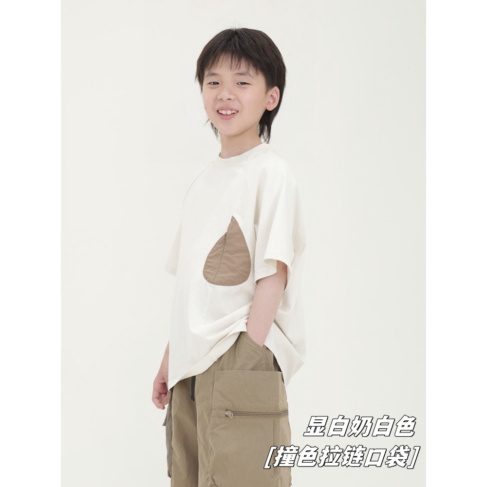 Meninos camiseta de manga curta verão novo estilo meninos moda crianças Casual All-Match médio grande crianças impresso 