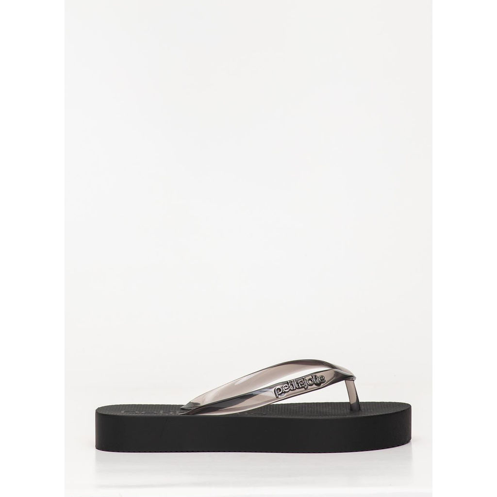 Chinelo Petite Jolie Fresh Up Translúcido/Preto PJ7321
