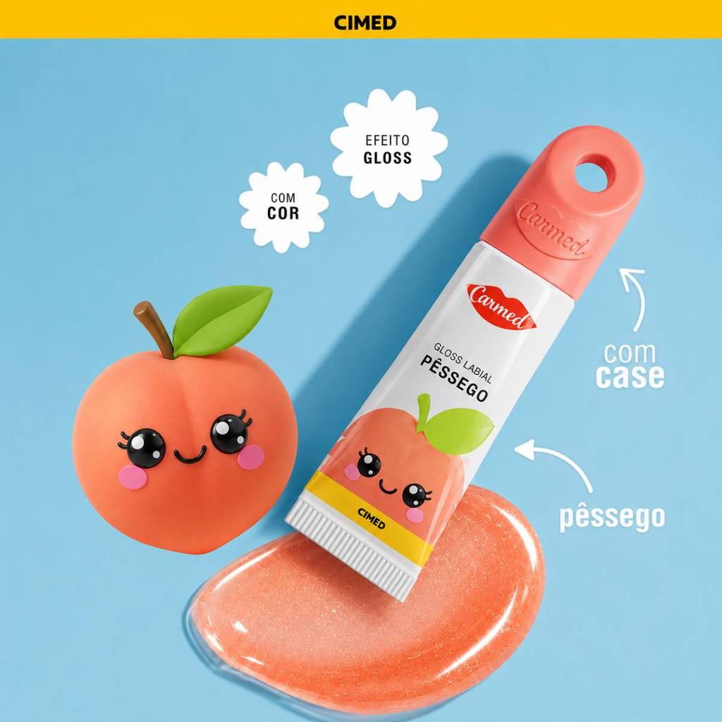 Gloss labial Carmed Pêssego 5g