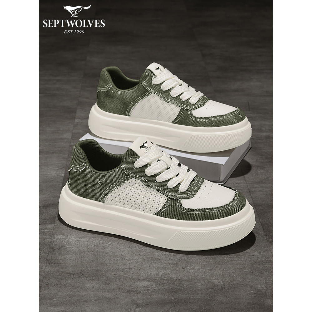 Sete lobos sapatos masculinos Street Wear High-End sapatos masculinos na moda All-Match sapatos masculinos casuais respi