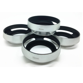 Lote reto prata Leica 37 39 40.5 46 49 52 55 58mm capuz oco de Metal oco
