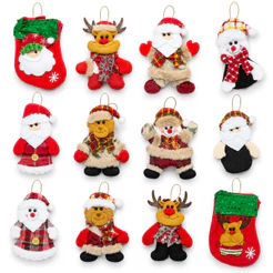 Enfeites Ornamentais Papai Noel / Rena / Boneco De Neve Para Decoração De Árvore De Natal / Casa / Festa / Presente