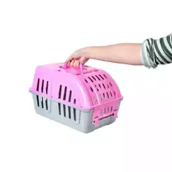 Caixa de Transporte Para Cachorro Cães Gato Coelho Passaros Premium N.01 Porte Pequeno Viagem e Passeio Four Plastic