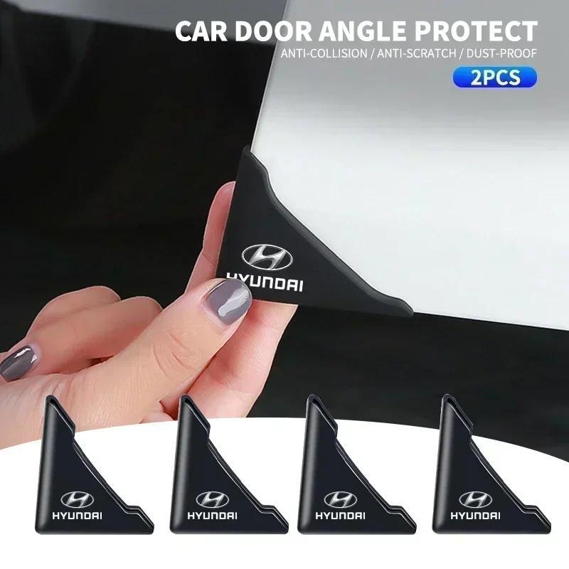 2 Pçs Para Hyundai i30 I20 Tucson Ioniq 5 Acento Elantra Veloster Silicone Porta Do Carro Canto Capa Anti-Risco Proteção