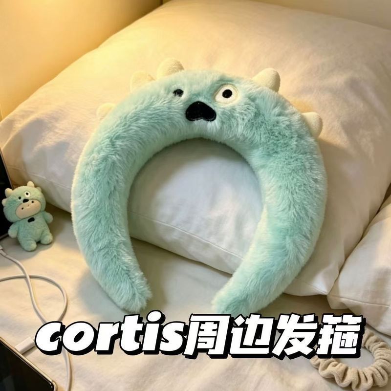 Coreia coreia cortis mercadoria pequeno monstro de pelúcia bandana acessórios para o cabelo decoração de alto valor meni