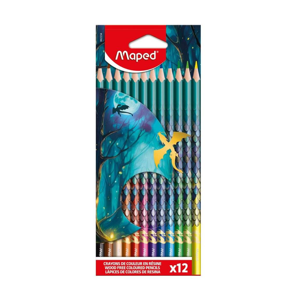 Lápis de cor Dragon 12 cores 862234 Maped