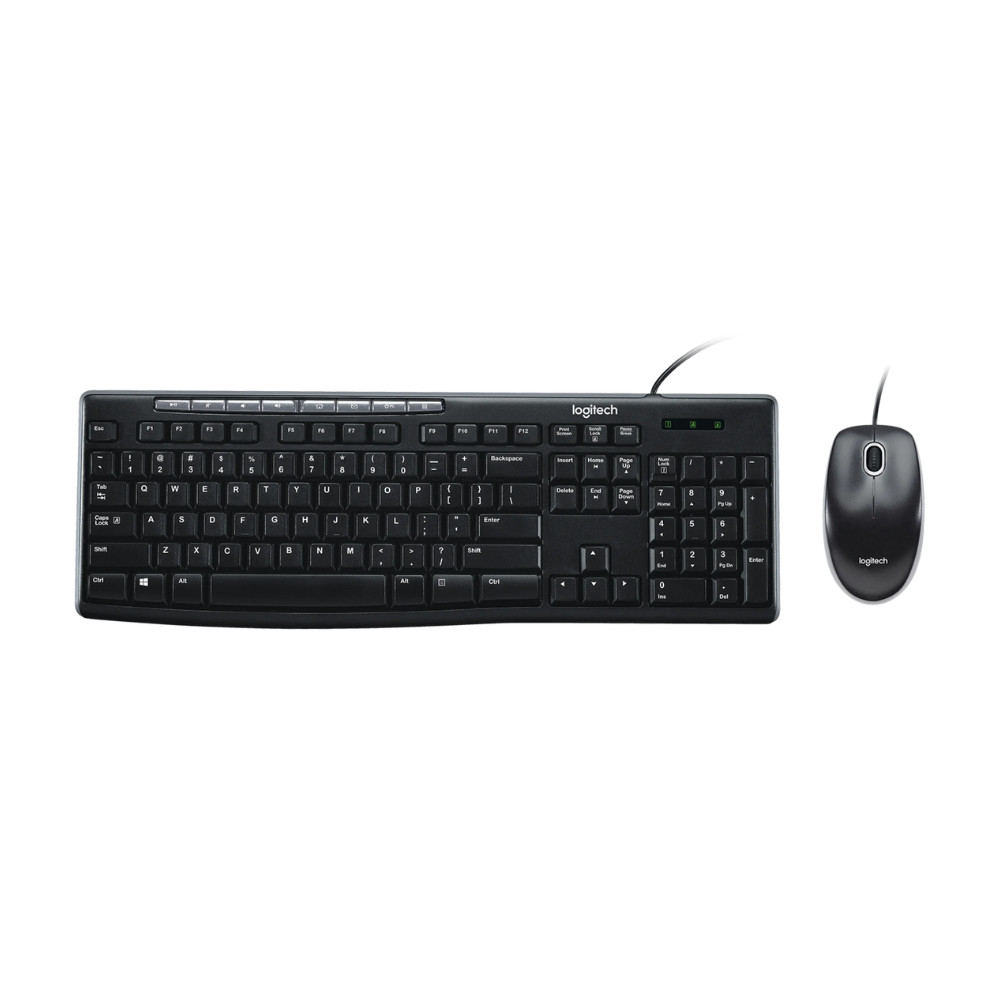 Combo Teclado e Mouse Logitech Mk200 Usb Preto [F133]