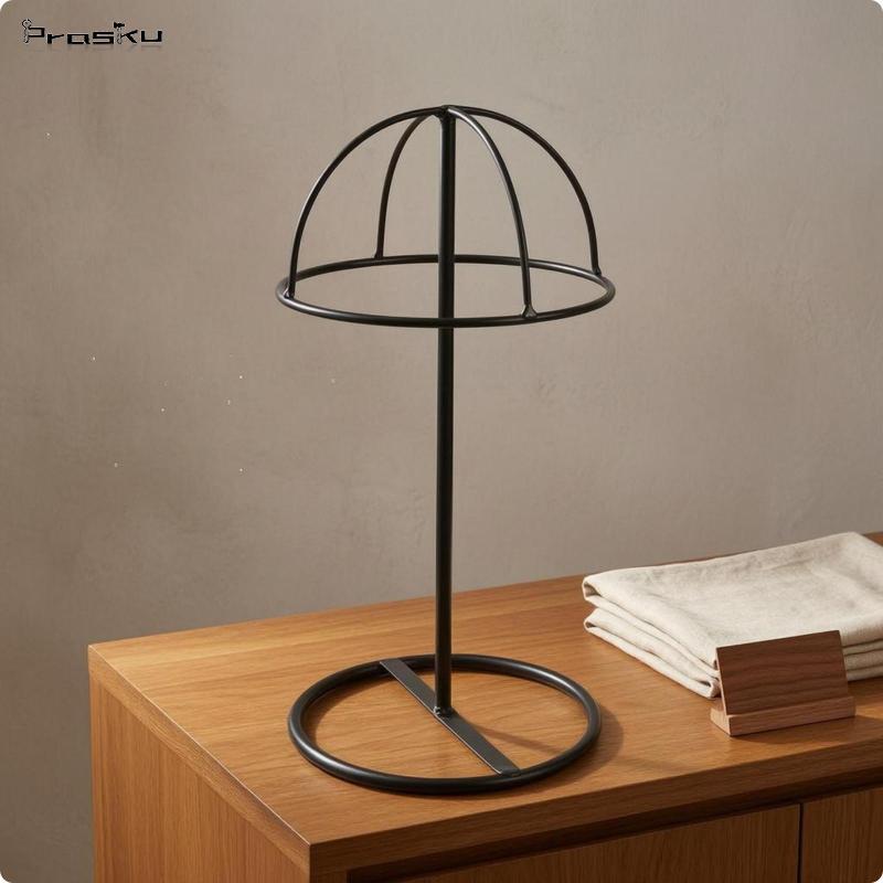 [stdzsw] Suporte De Exibição De Chapéu De Metal Com Cúpula Para Armazenamento Doméstico E Organização De Prateleira De L