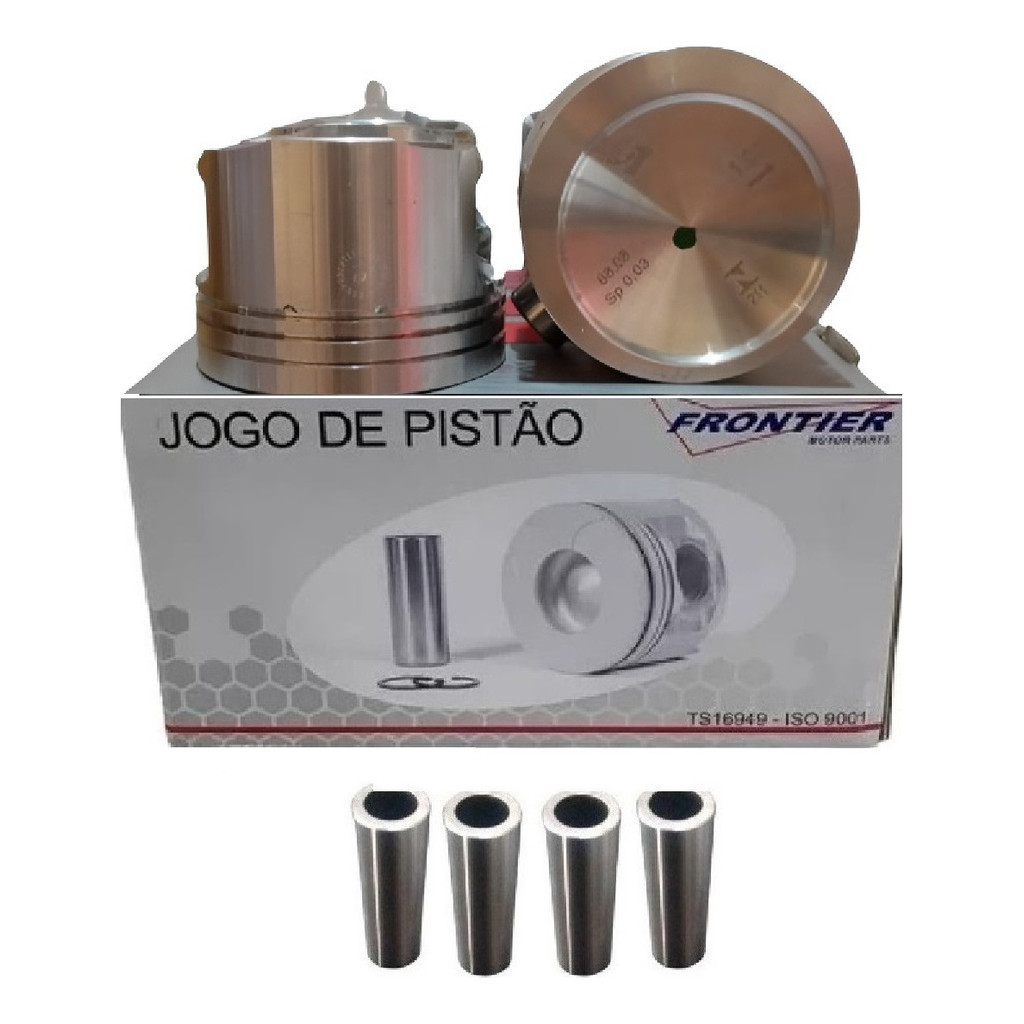 Jogo De Pistão 0,50 Vw Gol 1.0 Mi 8v Gasolina Motor At