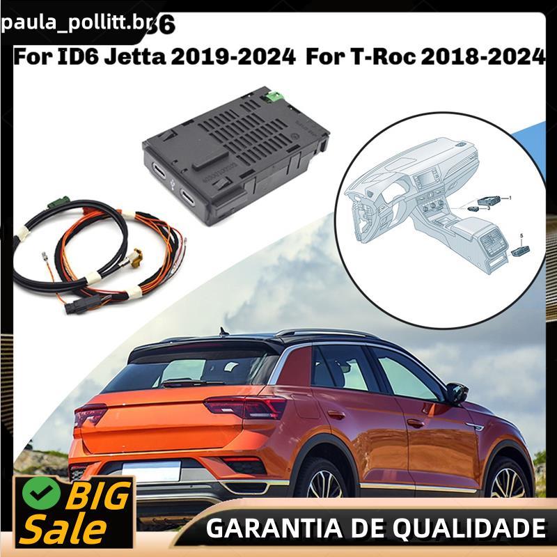 2GD035736 Para ID6 2019-2024 2018 Carplay Switch Com Cabo Frontal Fileira Dupla USB-C