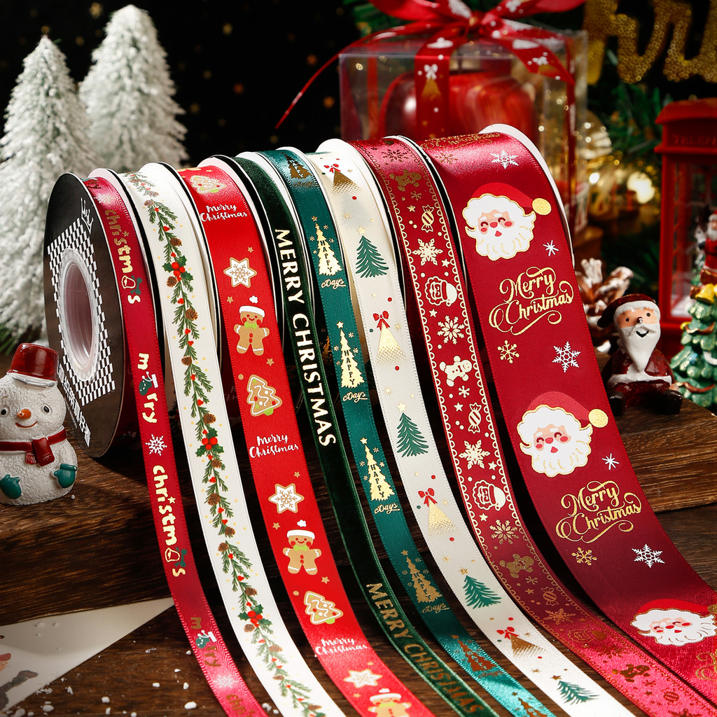 Bens de cozimento fita de natal presente bolo decoração gravata laço fita buquê fita fita